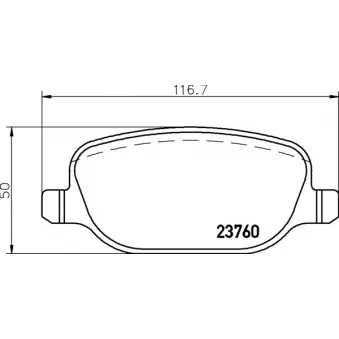 Jeu de 4 plaquettes de frein arrière BREMBO P 23 199