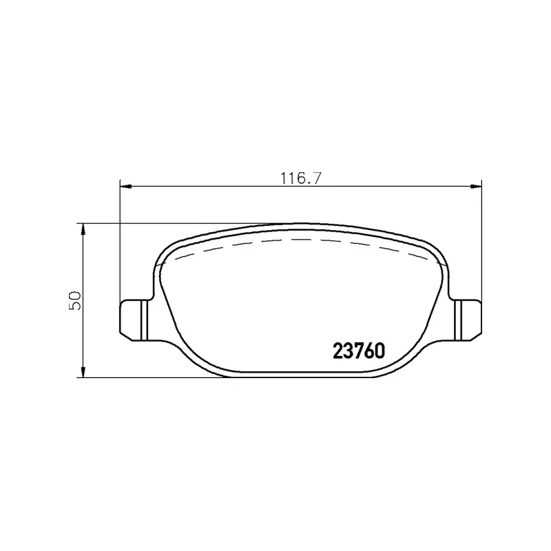 Jeu de 4 plaquettes de frein arrière BREMBO P 23 199