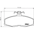 Jeu de 4 plaquettes de frein avant BREMBO P 24 013 - Visuel 2