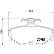Jeu de 4 plaquettes de frein arrière BREMBO P 24 018 - Visuel 2