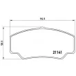 Jeu de 4 plaquettes de frein avant BREMBO P 24 023 - Visuel 2