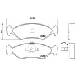 Jeu de 4 plaquettes de frein avant BREMBO P 24 028 - Visuel 2