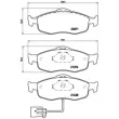 Jeu de 4 plaquettes de frein avant BREMBO P 24 034 - Visuel 2