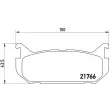 Jeu de 4 plaquettes de frein arrière BREMBO P 24 036 - Visuel 2