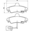 Jeu de 4 plaquettes de frein arrière BREMBO P 24 038 - Visuel 2