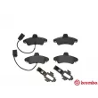 Jeu de 4 plaquettes de frein arrière BREMBO P 24 038 - Visuel 1