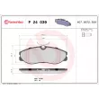 Jeu de 4 plaquettes de frein avant BREMBO P 24 039 - Visuel 2