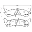 Jeu de 4 plaquettes de frein arrière BREMBO P 24 042 - Visuel 2