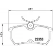 Jeu de 4 plaquettes de frein arrière BREMBO P 24 047 - Visuel 2