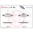 Jeu de 4 plaquettes de frein avant BREMBO P 24 054 - Visuel 2