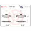 Jeu de 4 plaquettes de frein avant BREMBO P 24 055X - Visuel 2