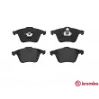 Jeu de 4 plaquettes de frein avant BREMBO P 24 057 - Visuel 1