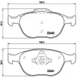 Jeu de 4 plaquettes de frein avant BREMBO P 24 058 - Visuel 2