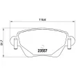 Jeu de 4 plaquettes de frein arrière BREMBO P 24 059 - Visuel 2