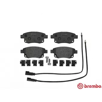 Jeu de 4 plaquettes de frein arrière BREMBO P 24 066