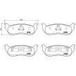 Jeu de 4 plaquettes de frein arrière BREMBO P 24 068 - Visuel 2
