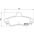 Jeu de 4 plaquettes de frein arrière BREMBO P 24 070 - Visuel 2
