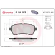 Jeu de 4 plaquettes de frein avant BREMBO P 24 072X - Visuel 2