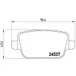 Jeu de 4 plaquettes de frein arrière BREMBO P 24 075X - Visuel 2