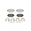 Jeu de 4 plaquettes de frein arrière BREMBO P 24 075X - Visuel 1