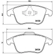 Jeu de 4 plaquettes de frein avant BREMBO P 24 076 - Visuel 2