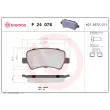 Jeu de 4 plaquettes de frein arrière BREMBO P 24 078X - Visuel 2
