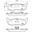 Jeu de 4 plaquettes de frein arrière BREMBO P 24 083 - Visuel 2