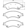 Jeu de 4 plaquettes de frein avant BREMBO P 24 153 - Visuel 2