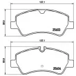 Jeu de 4 plaquettes de frein arrière BREMBO P 24 160 - Visuel 2