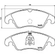 Jeu de 4 plaquettes de frein avant BREMBO P 24 161 - Visuel 2