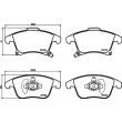 Jeu de 4 plaquettes de frein avant BREMBO P 24 173 - Visuel 2