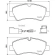 Jeu de 4 plaquettes de frein arrière BREMBO P 24 187 - Visuel 2