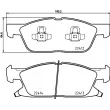 Jeu de 4 plaquettes de frein avant BREMBO P 24 188 - Visuel 2