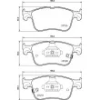 Jeu de 4 plaquettes de frein avant BREMBO P 24 218 - Visuel 2