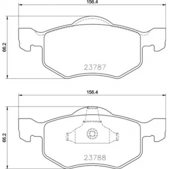 Jeu de 4 plaquettes de frein avant BREMBO P 24 219