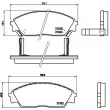 Jeu de 4 plaquettes de frein avant BREMBO P 28 016 - Visuel 2