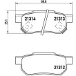 Jeu de 4 plaquettes de frein arrière BREMBO P 28 017 - Visuel 2