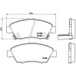 Jeu de 4 plaquettes de frein avant BREMBO P 28 023 - Visuel 2