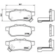 Jeu de 4 plaquettes de frein arrière BREMBO P 28 025 - Visuel 2