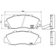Jeu de 4 plaquettes de frein avant BREMBO P 28 026 - Visuel 2