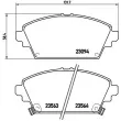 Jeu de 4 plaquettes de frein avant BREMBO P 28 029 - Visuel 2