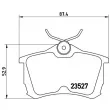 Jeu de 4 plaquettes de frein arrière BREMBO P 28 030 - Visuel 2