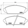 Jeu de 4 plaquettes de frein avant BREMBO P 28 031 - Visuel 2