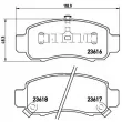 Jeu de 4 plaquettes de frein avant BREMBO P 28 033 - Visuel 2
