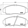 Jeu de 4 plaquettes de frein avant BREMBO P 28 034 - Visuel 2