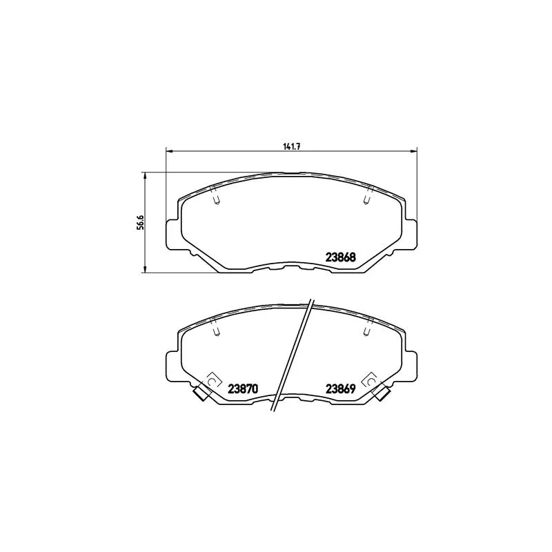 Jeu de 4 plaquettes de frein avant BREMBO P 28 035X