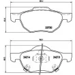 Jeu de 4 plaquettes de frein avant BREMBO P 28 036 - Visuel 2