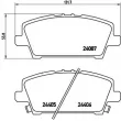 Jeu de 4 plaquettes de frein avant BREMBO P 28 037 - Visuel 2