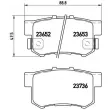 Jeu de 4 plaquettes de frein arrière BREMBO P 28 039 - Visuel 2