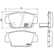 Jeu de 4 plaquettes de frein arrière BREMBO P 28 040 - Visuel 2